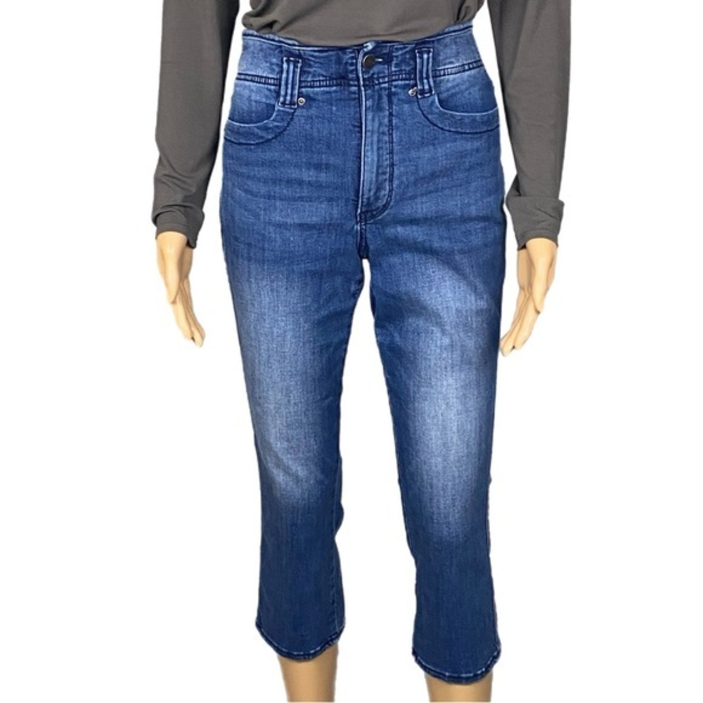 NYDJ Ami Skinny Jeans - Deep Indigo color cropped ankle great condition Size 6